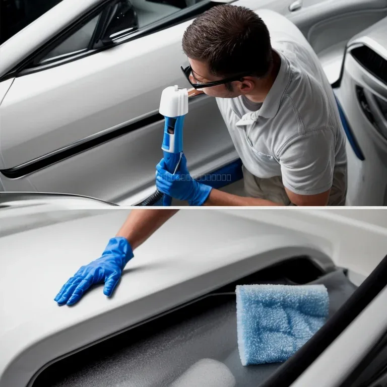 Vehículo en proceso de detallado exterior en BrilHubCar